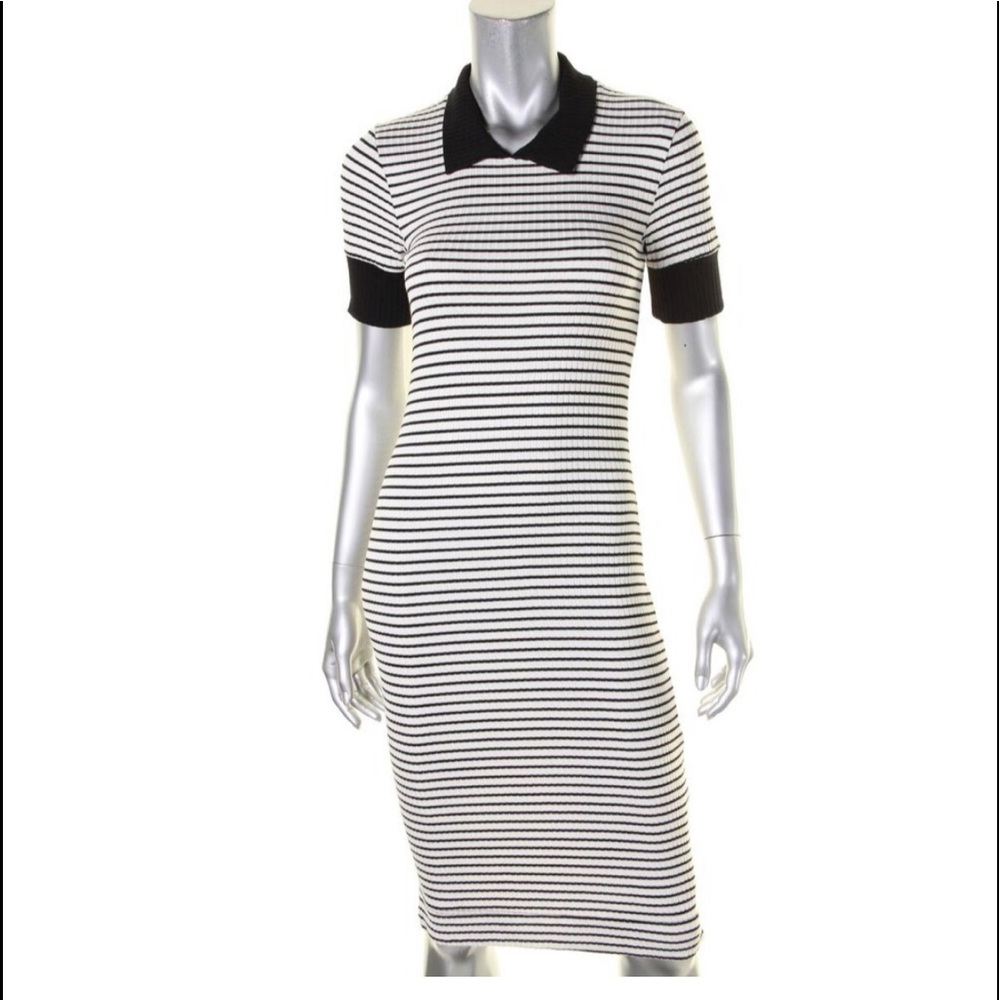 EUC Three Dots Ribbed Knit Shirtdress. Size M